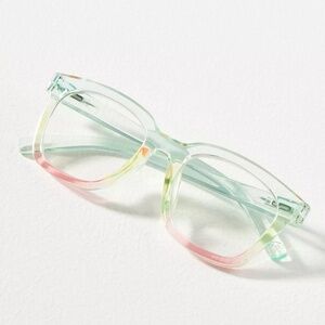 NEW from Anthropologie Translucent Blue‎ Light Filtering Reading Glasses +2.25
